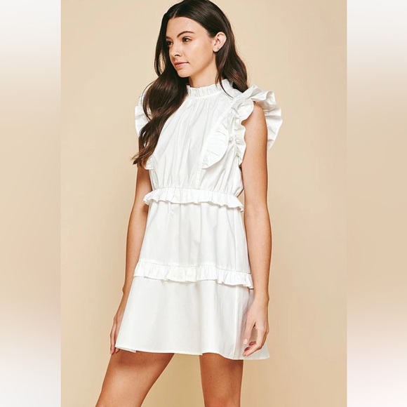 Pinch Summer White Ruffle Dress - Picture 1 of 7
